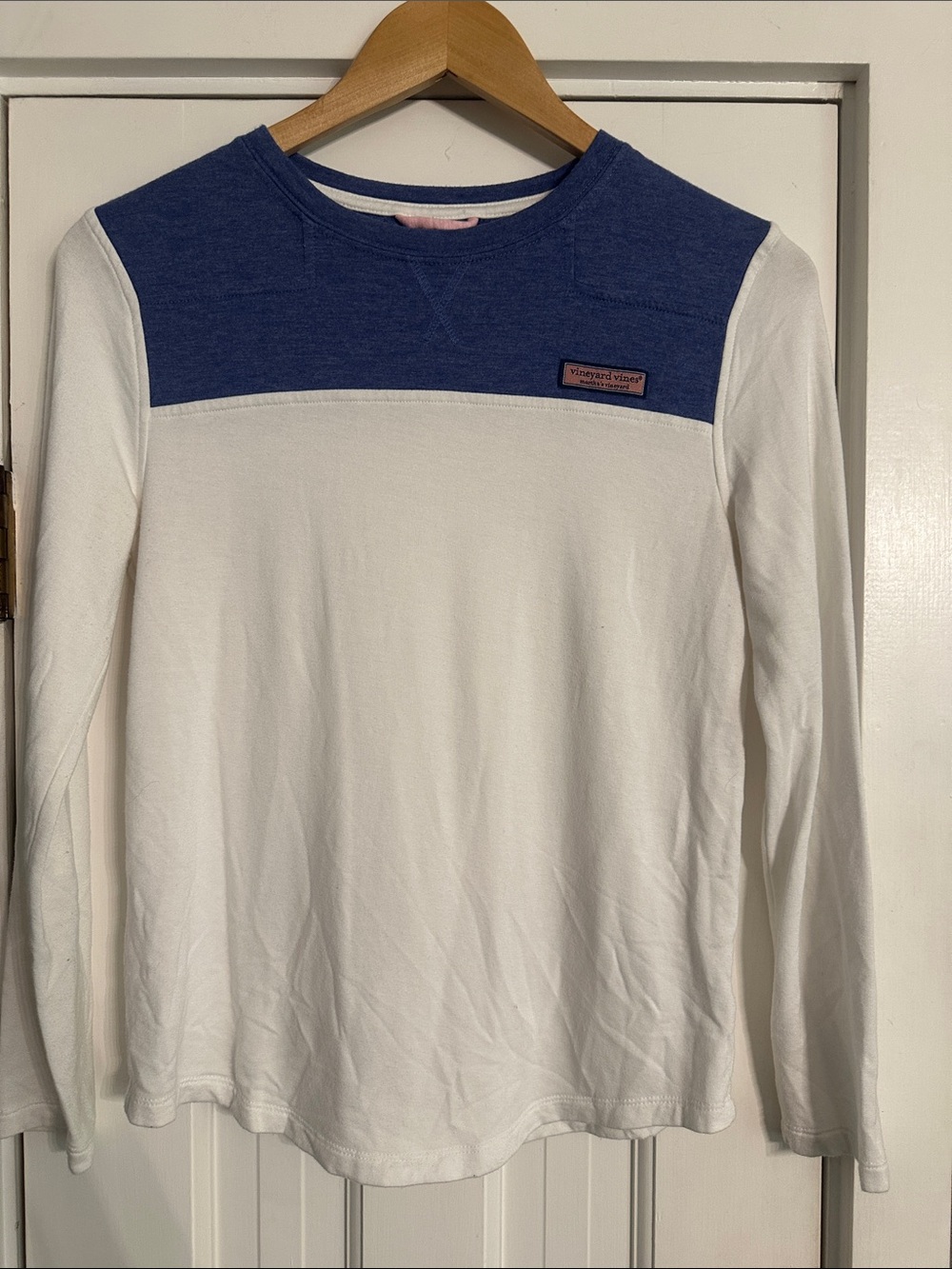 Vineyard Vines Girls Size 14 Dreamcloth Crewneck Shep Shirt Ocean Breeze EUC